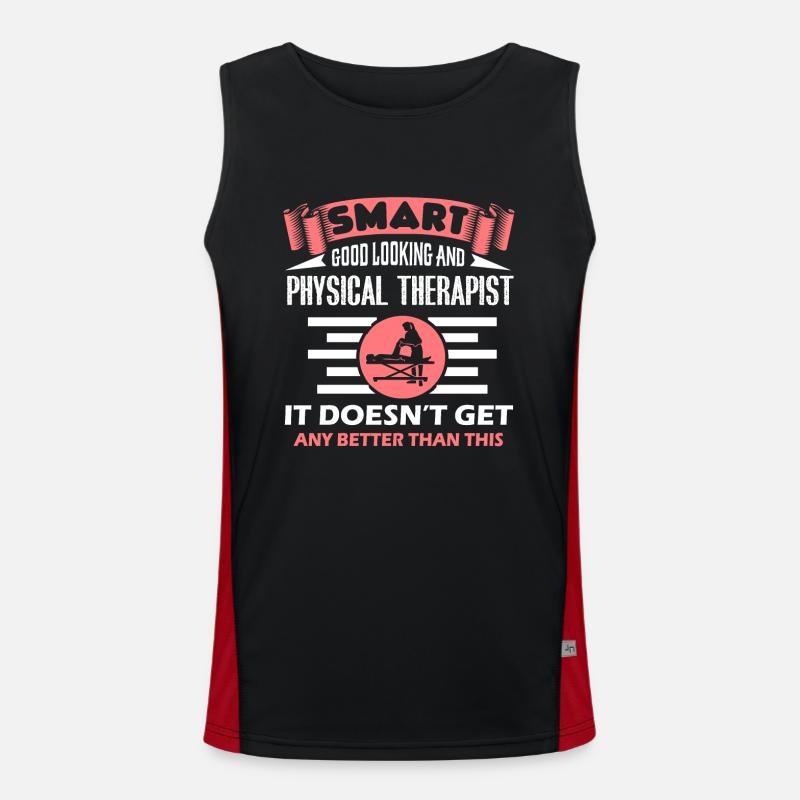 Physical Therapist Smart Physical Therapist Men's Functional Contrast Tank Top 