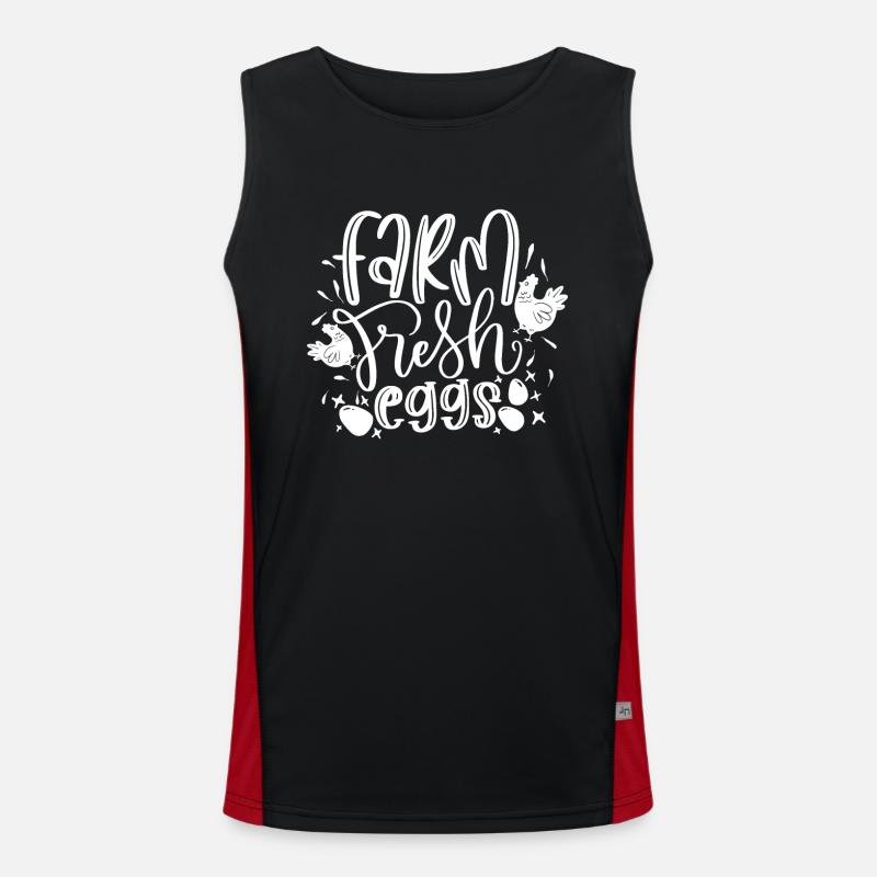 Farm Fresh Eggs 2 - Farm Fresh Eggs Men's Functional Contrast Tank Top 