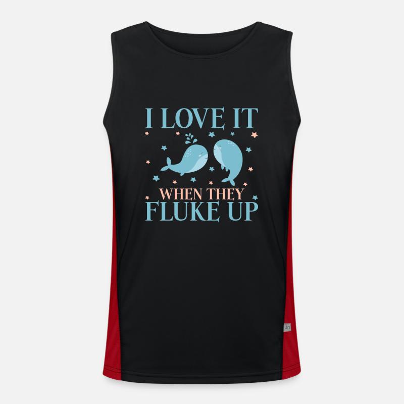 I Love It When They Fluke Up Whale Lover Gift Funktionelles Kontrast-Tank Top für Männer 