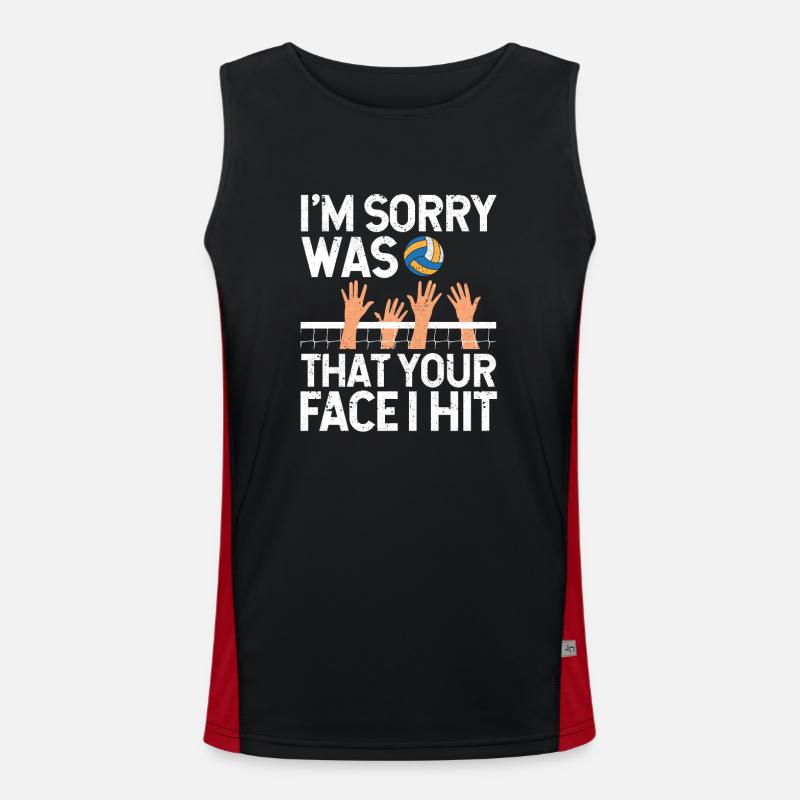 Tut mir leid, war das dein Gesicht, das ich Funktionelles Kontrast-Tank Top für Männer 