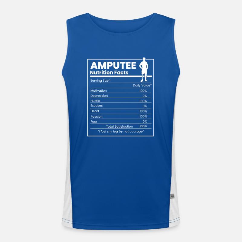 Amputiertes Bein Prothese Geschenk Funktionelles Kontrast-Tank Top für Männer 