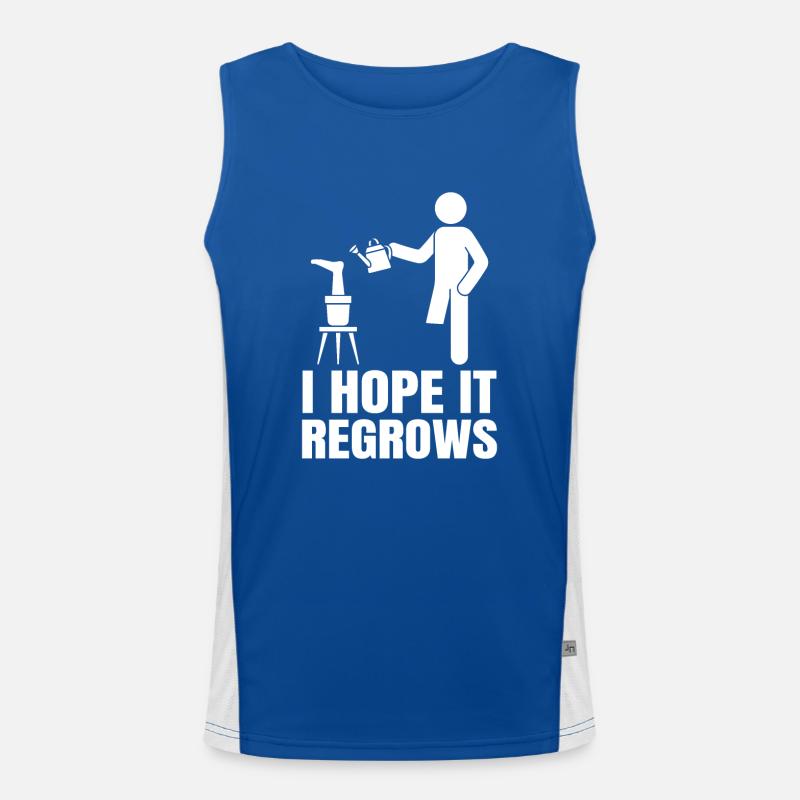 Amputiertes Bein Prothese Geschenk Funktionelles Kontrast-Tank Top für Männer 