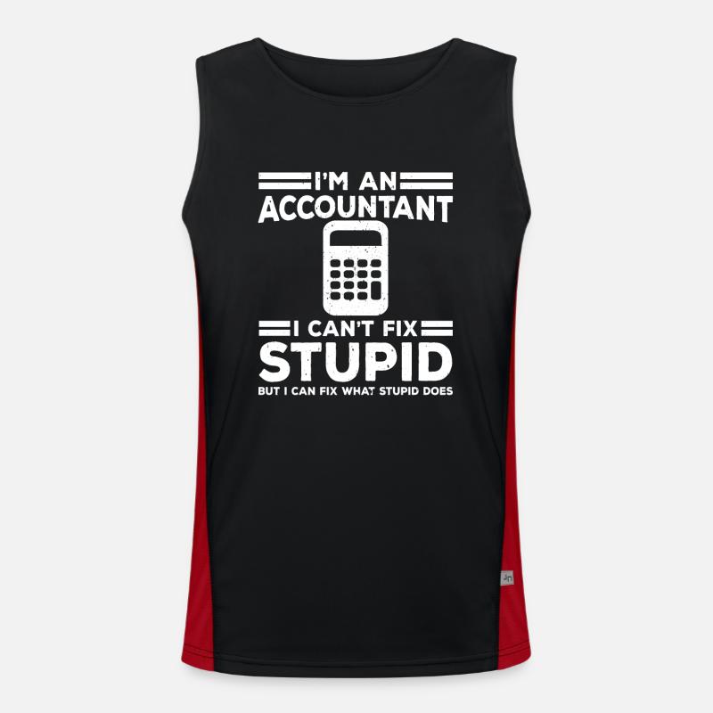 Drôle de comptable Tenue d’humour Débardeur respirant contrasté Homme 