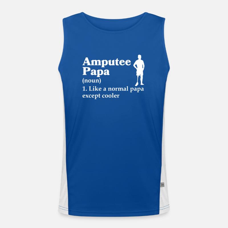 Amputiertes Bein Prothese Geschenk Funktionelles Kontrast-Tank Top für Männer 