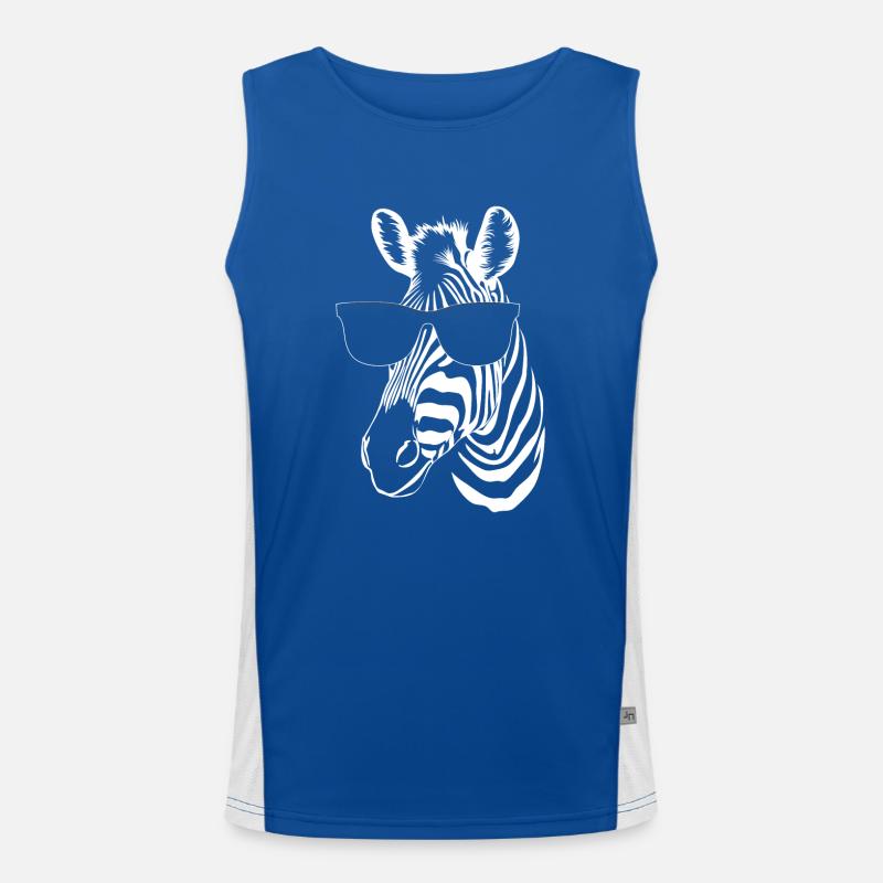 Zebra Funktionelles Kontrast-Tank Top für Männer 