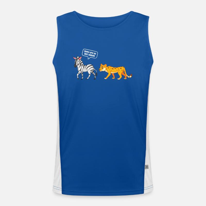 Zebra Funktionelles Kontrast-Tank Top für Männer 