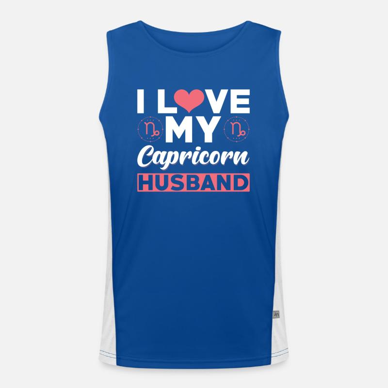 J’aime mon mari Capricorne Débardeur respirant contrasté Homme 