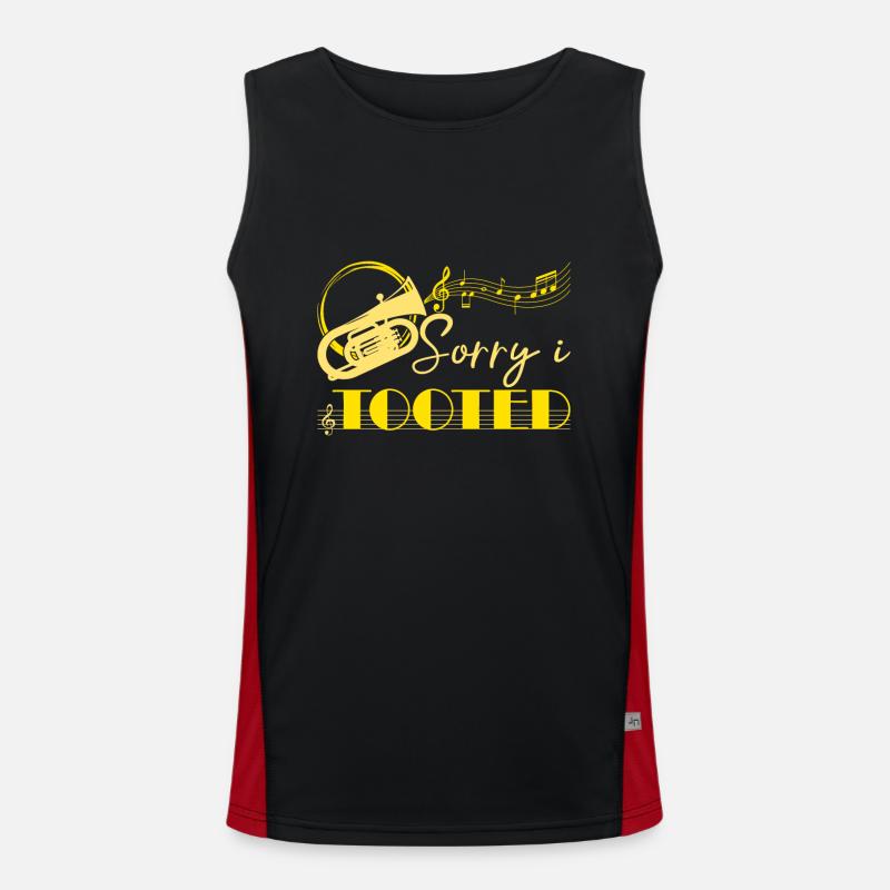 Sorry I Tooted Baritone Player Gift Idea Men's Functional Contrast Tank Top 