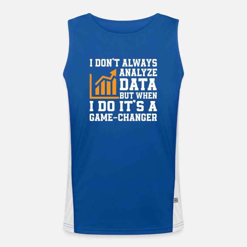 Datenanalyst Funktionelles Kontrast-Tank Top für Männer 