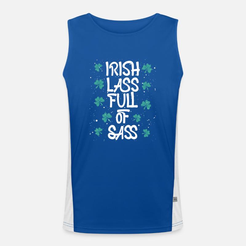 Irisches Lass Voller Frechheit Funktionelles Kontrast-Tank Top für Männer 