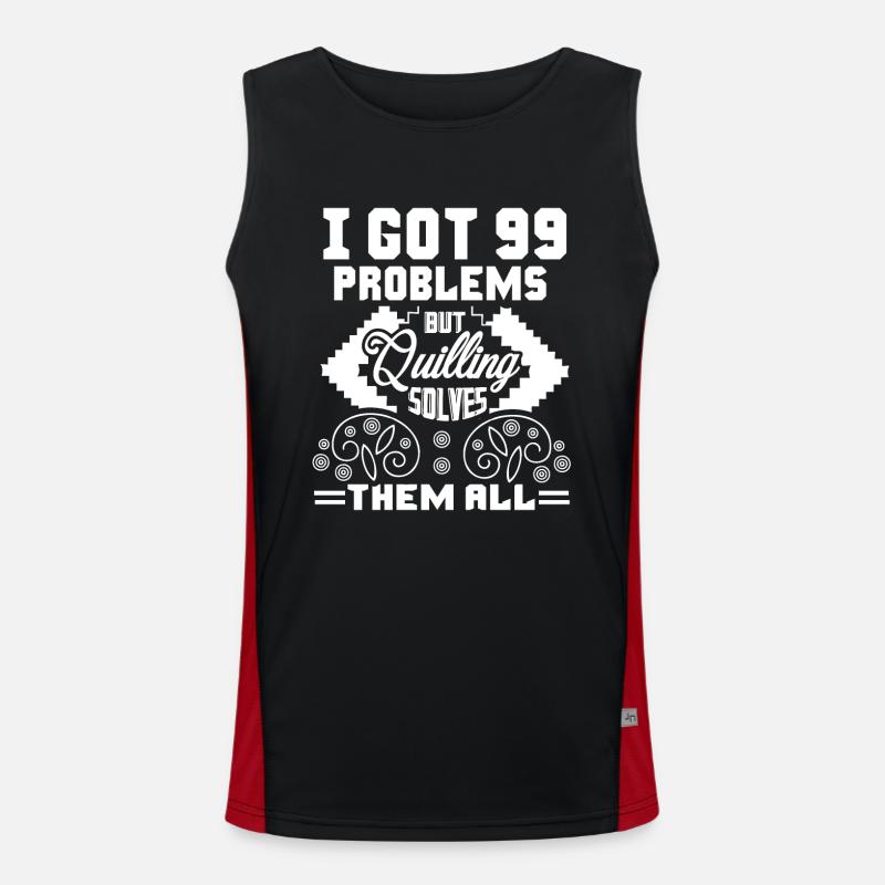 Quilling Quilling Solves All Problems Men's Functional Contrast Tank Top 