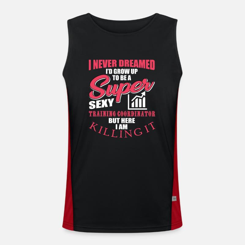 Funny quote from the training coordinator Men's Functional Contrast Tank Top 