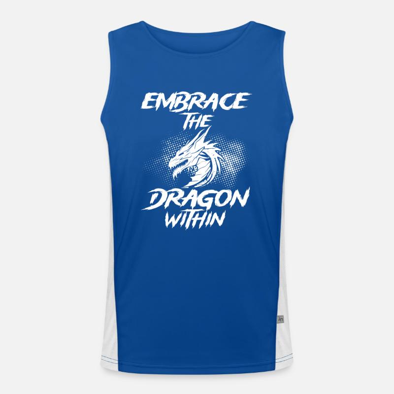 Umarme Den Drachen In Dir Funktionelles Kontrast-Tank Top für Männer 