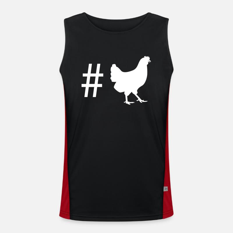 Hashtag - Henne - Funktionelles Kontrast-Tank Top für Männer 