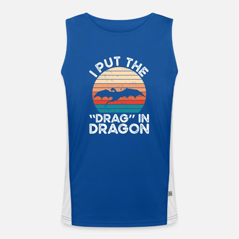 Ich Habe Den Drachen In Den Drachen Funktionelles Kontrast-Tank Top für Männer 