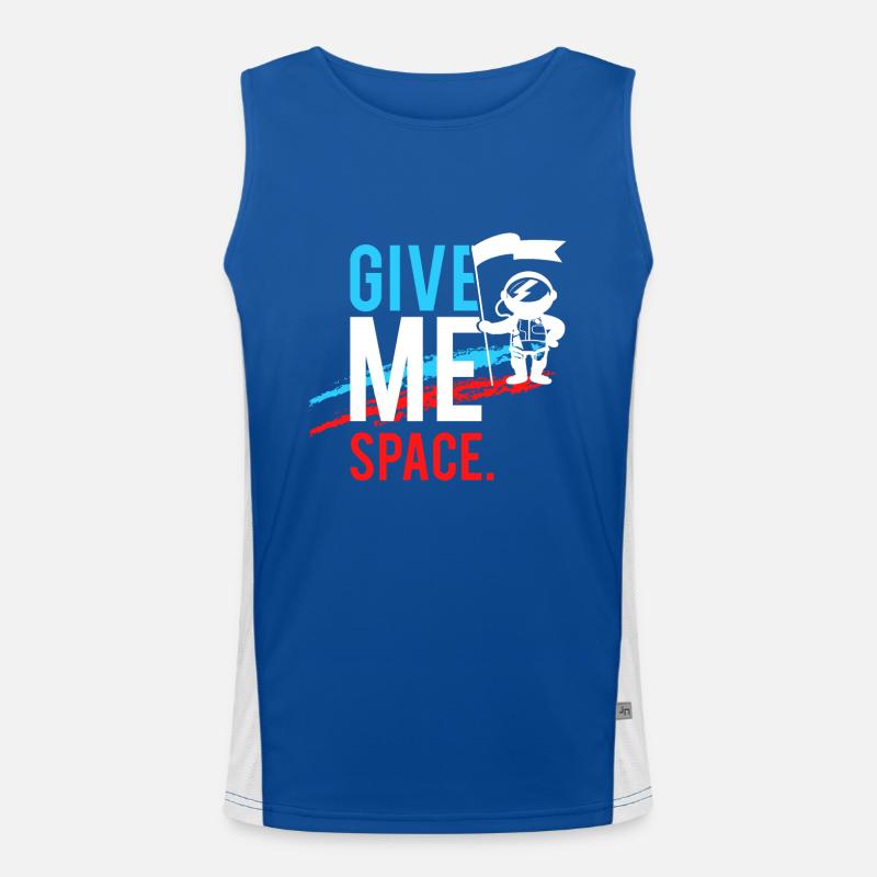 Give me Space Artwork Funktionelles Kontrast-Tank Top für Männer 