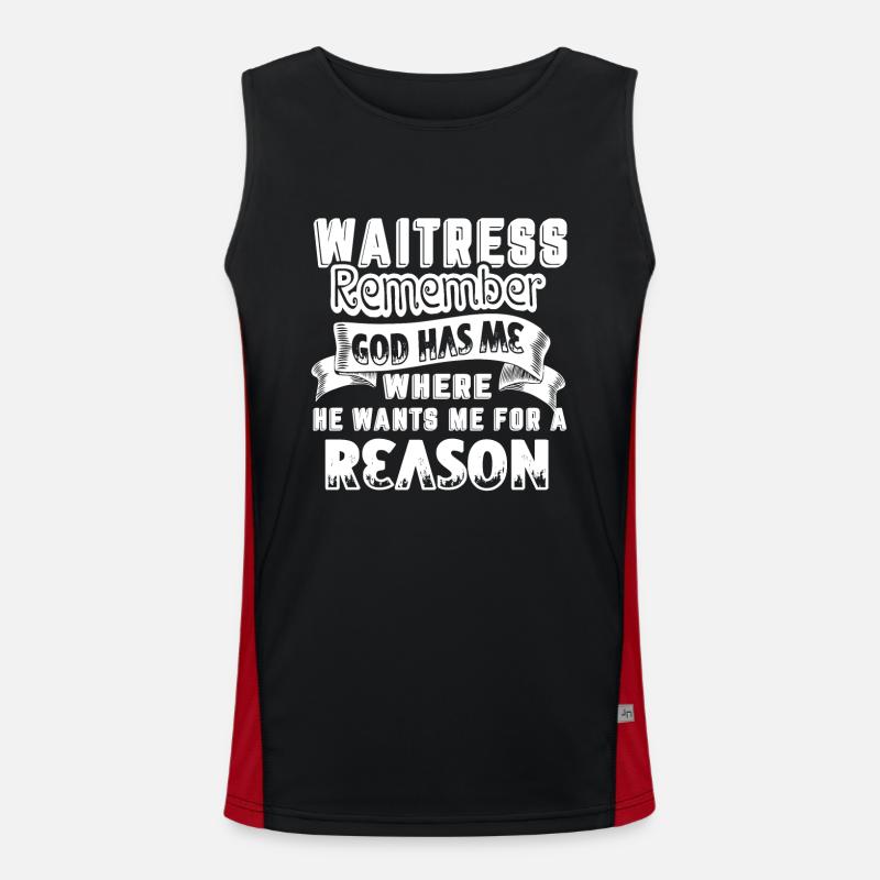 Waitress Waitress For A Reason Men's Functional Contrast Tank Top 
