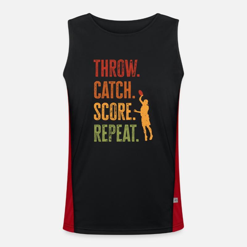 Ultimate Frisbee Throwing Disc Men's Functional Contrast Tank Top 