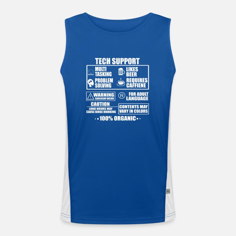 Tech Support Men's Functional Contrast Tank Top 
