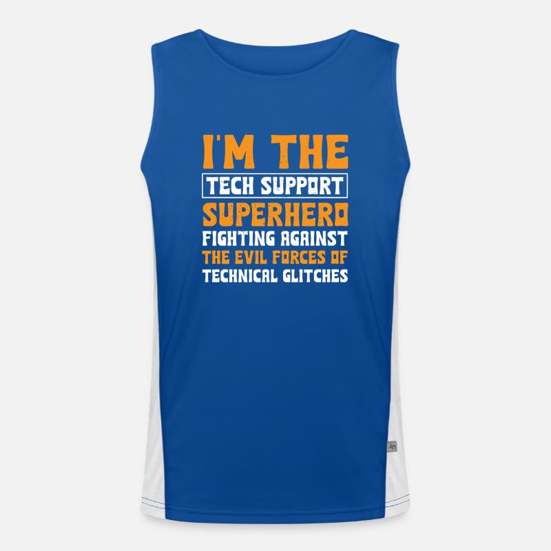 Support technique Super-héros Débardeur respirant contrasté Homme 