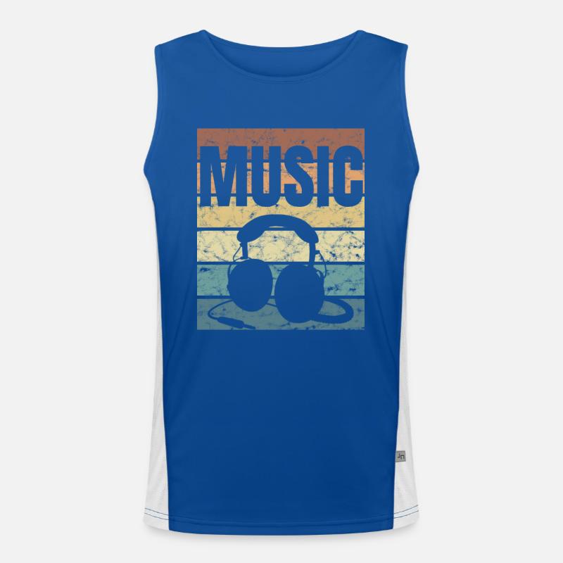 Music Retro Crunge Clf Musician Love Men's Functional Contrast Tank Top 