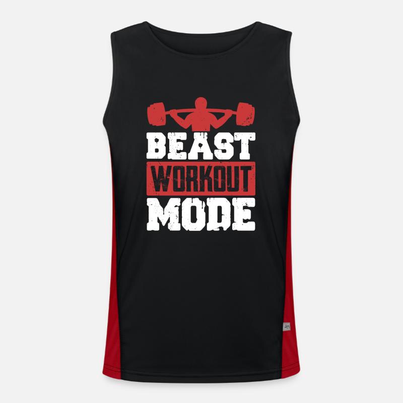 Beast Workout Mode Weight Lifting Workout Training Débardeur respirant contrasté Homme 