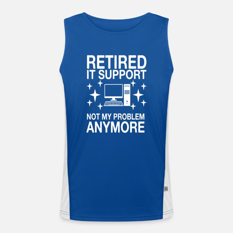 Funny IT support slogan Men's Functional Contrast Tank Top 