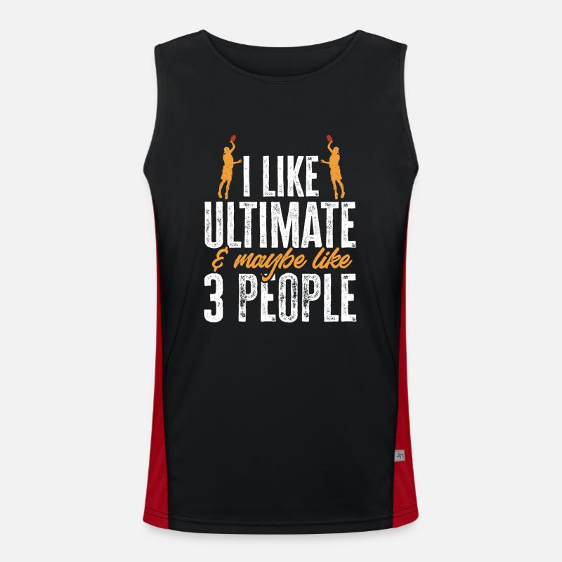 Ultimate Frisbee Throwing Disc Men's Functional Contrast Tank Top 