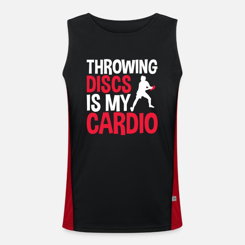 Ultimate Frisbee Throwing Disc Men's Functional Contrast Tank Top 