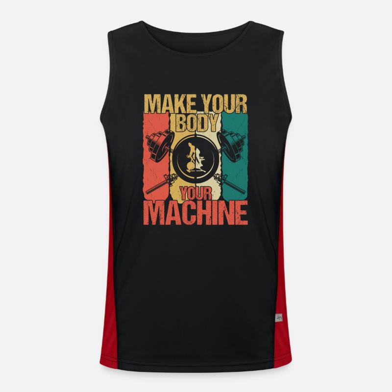 Make Your Body Your Machine Workout Training Weig Men's Functional Contrast Tank Top 