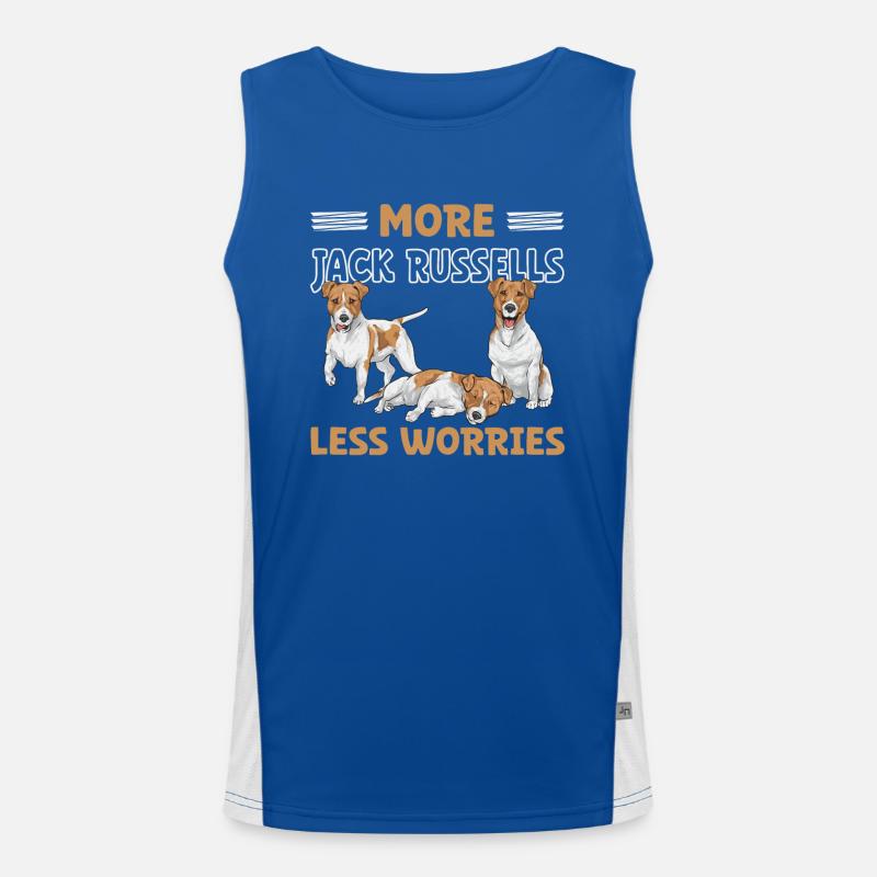 Jack Russell Terrier Funktionelles Kontrast-Tank Top für Männer 