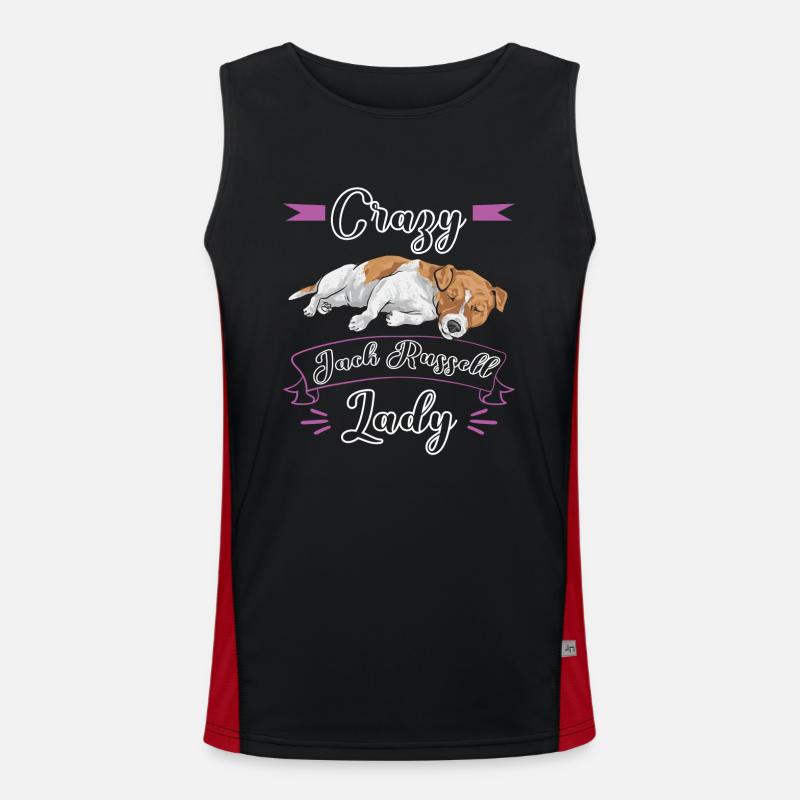 Jack Russell Terrier Funktionelles Kontrast-Tank Top für Männer 