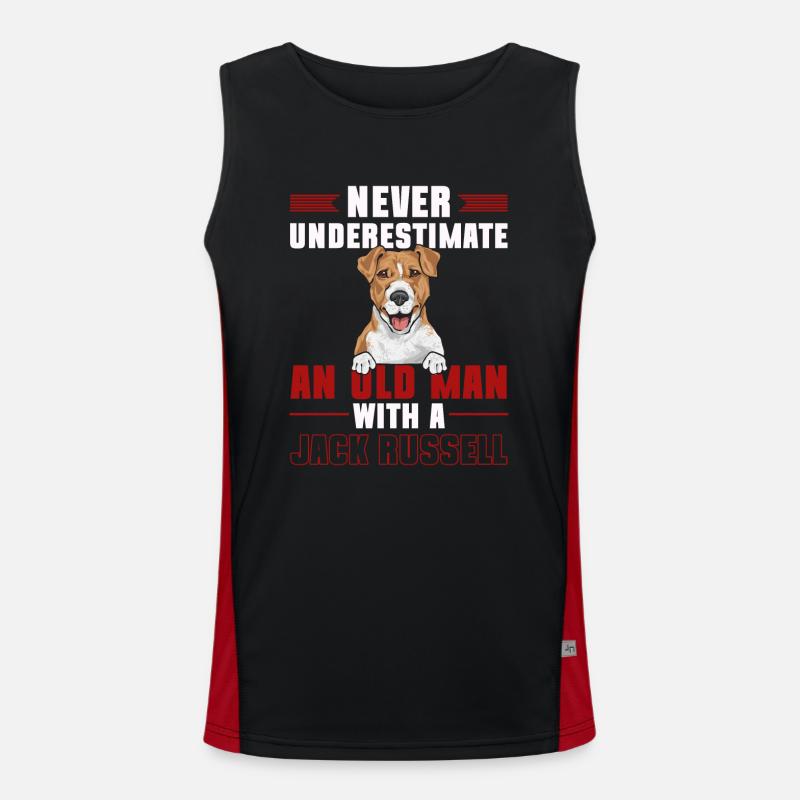 Jack Russell Terrier Funktionelles Kontrast-Tank Top für Männer 