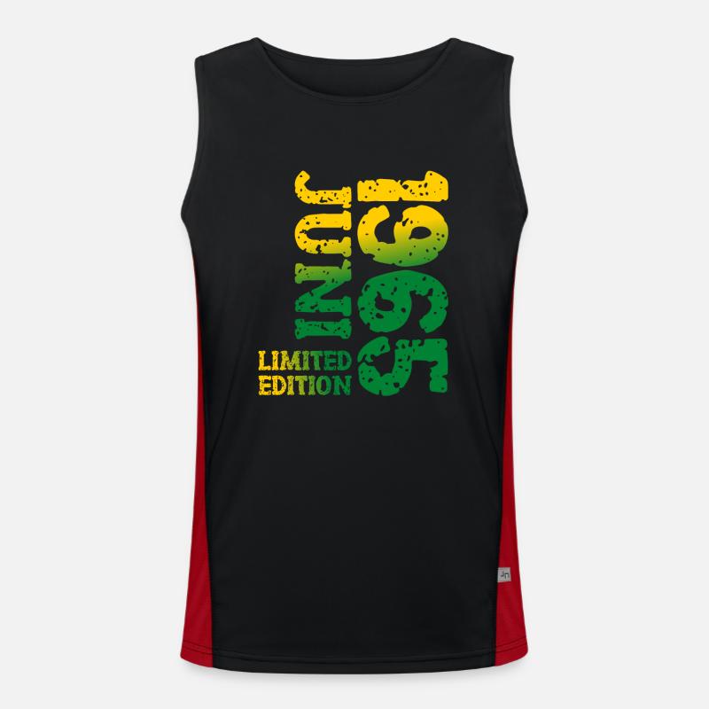 1965 Juni Limited Edition Geburtstag Geschenk Funktionelles Kontrast-Tank Top für Männer 