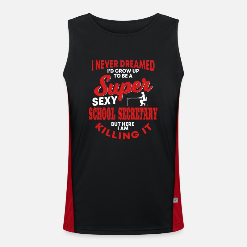 School secretary Men's Functional Contrast Tank Top 