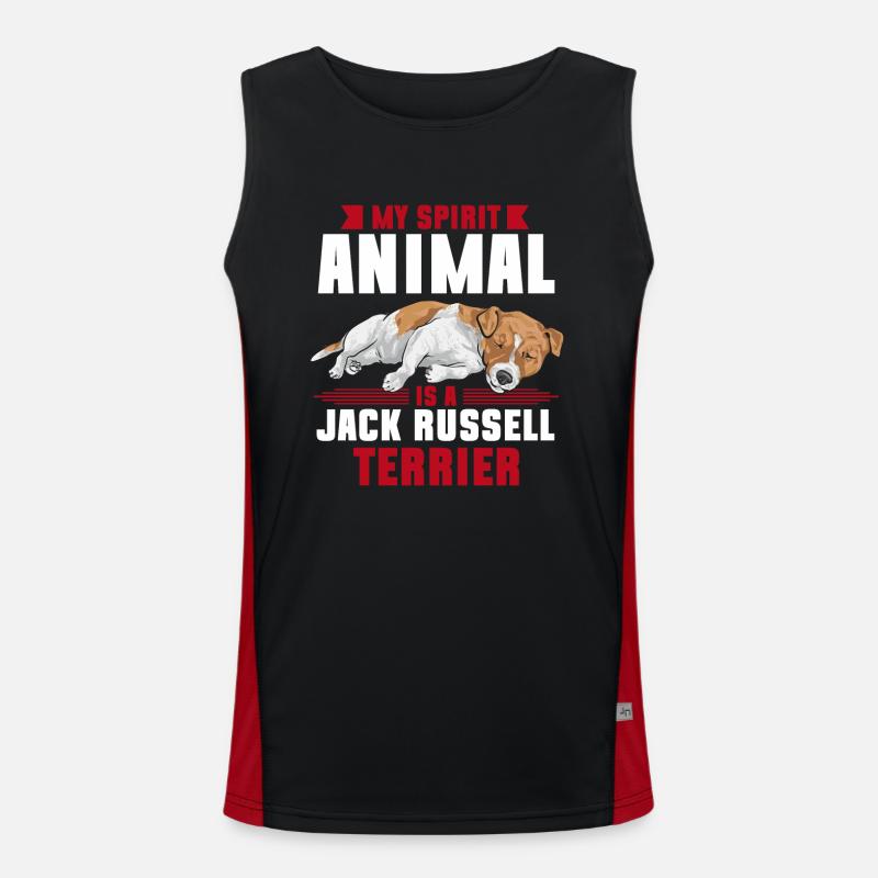 Jack Russell Terrier Funktionelles Kontrast-Tank Top für Männer 