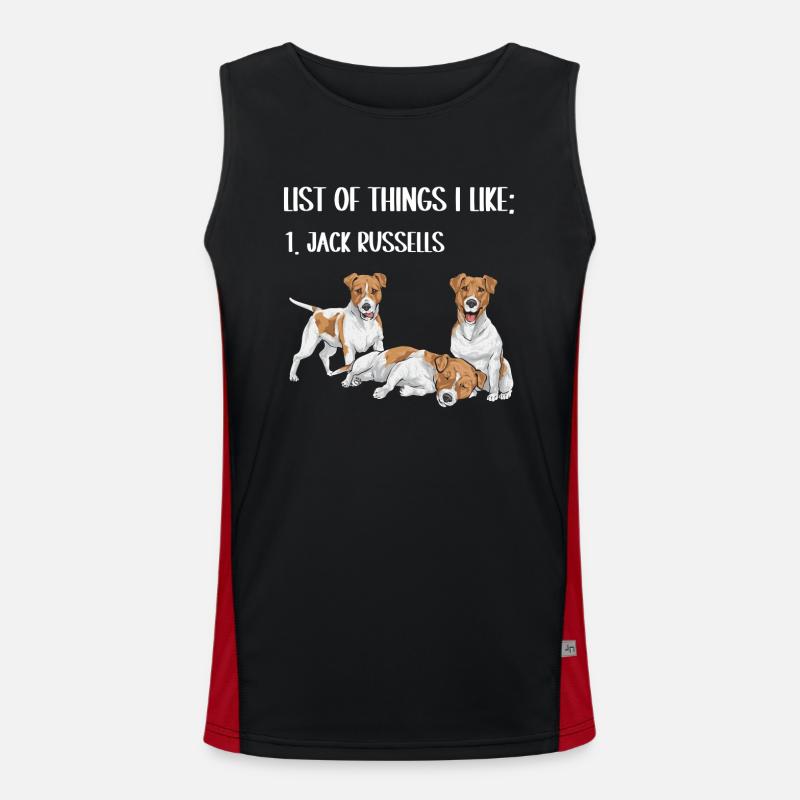 Jack Russell Terrier Funktionelles Kontrast-Tank Top für Männer 