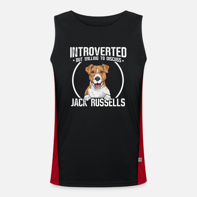 Jack Russell Terrier Funktionelles Kontrast-Tank Top für Männer 
