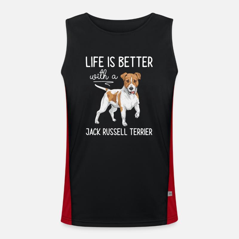 Jack Russell Terrier Funktionelles Kontrast-Tank Top für Männer 