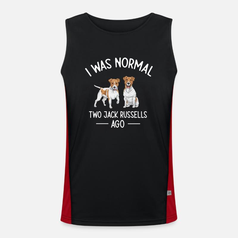 Jack Russell Terrier Funktionelles Kontrast-Tank Top für Männer 