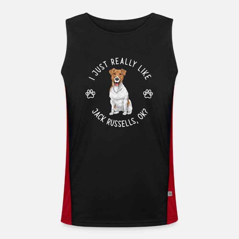 Jack Russell Terrier Funktionelles Kontrast-Tank Top für Männer 