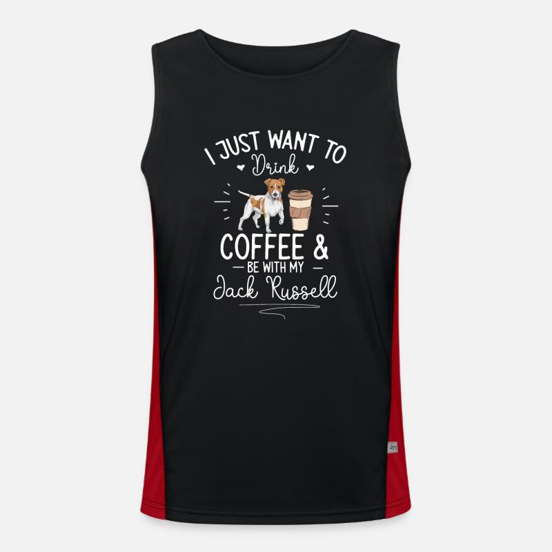 Jack Russell Terrier Funktionelles Kontrast-Tank Top für Männer 