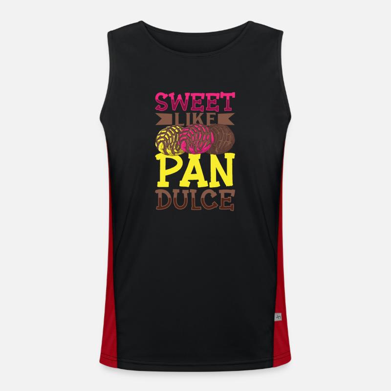 Spanish Humor Conchas Mexican Bread Men's Functional Contrast Tank Top 