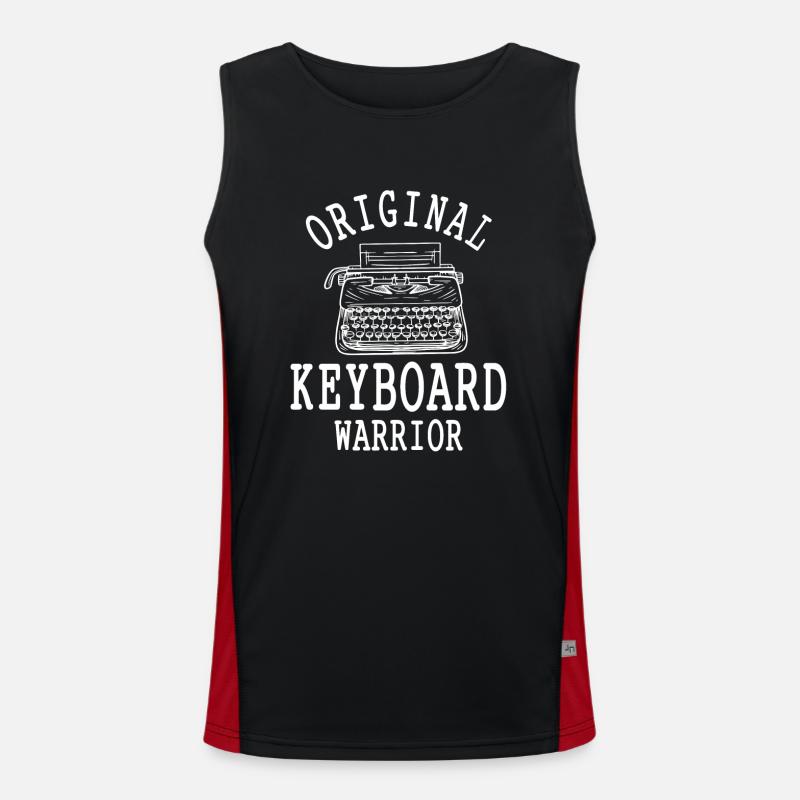 Machine à écrire Original Keyboard Warrior Retro Débardeur respirant contrasté Homme 