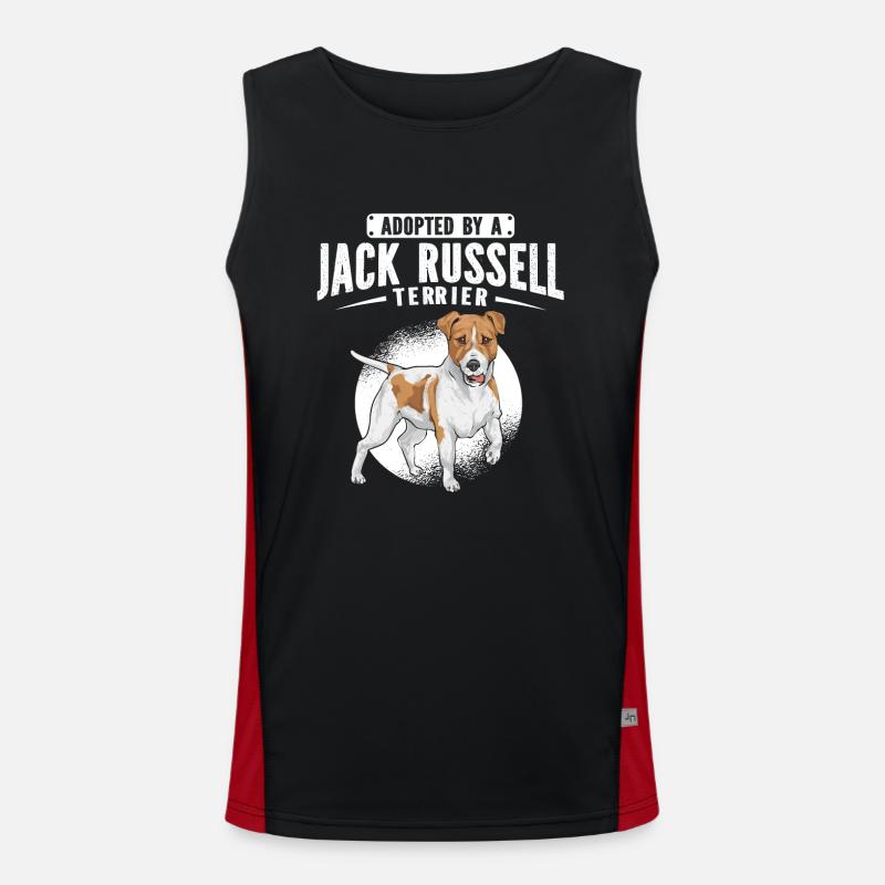 Jack Russell Terrier Funktionelles Kontrast-Tank Top für Männer 