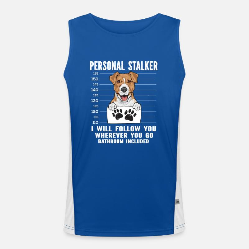 Jack Russell Terrier Men's Functional Contrast Tank Top 