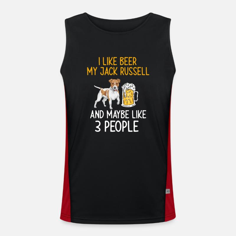 Jack Russell Terrier Funktionelles Kontrast-Tank Top für Männer 