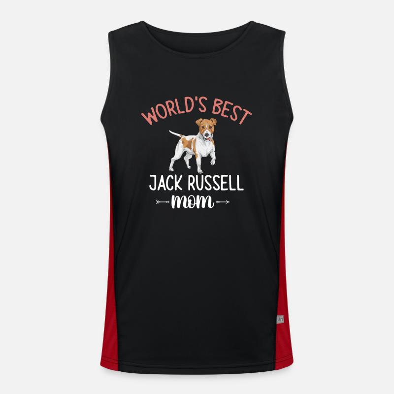 Jack Russell Terrier Funktionelles Kontrast-Tank Top für Männer 