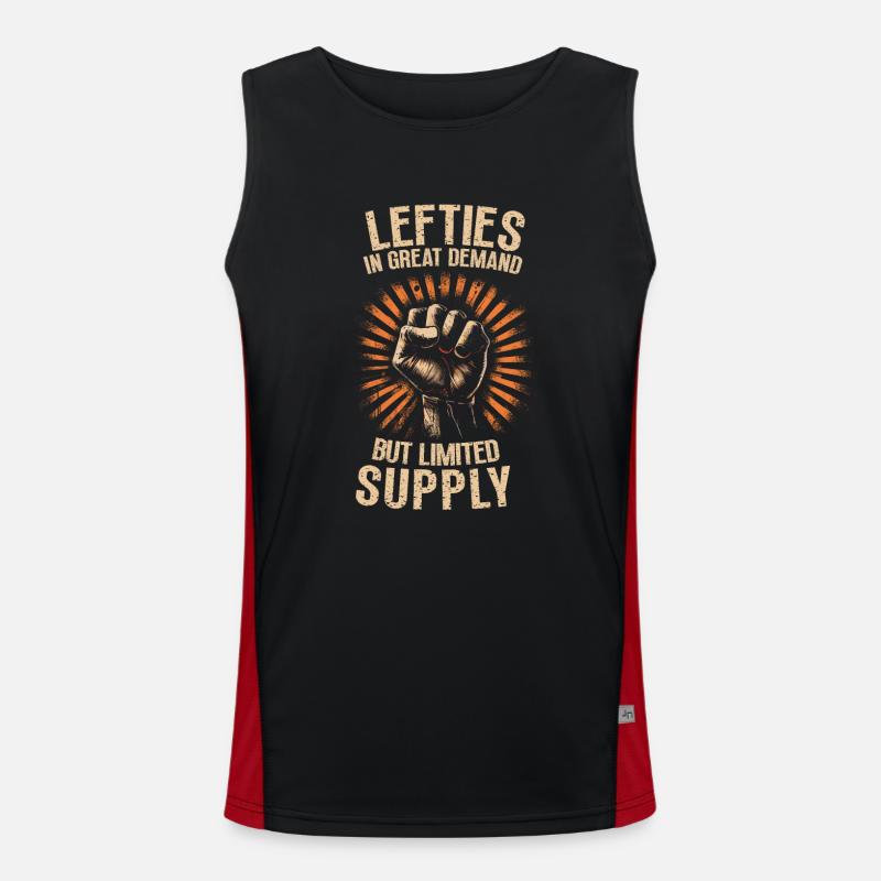 Left Handed Lefty Left-Hander Leftie Buddy Funktionelles Kontrast-Tank Top für Männer 