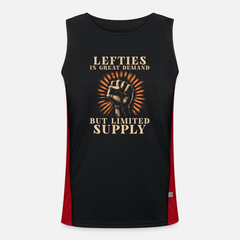 Left Handed Lefty Left-Hander Leftie Buddy Funktionelles Kontrast-Tank Top für Männer 